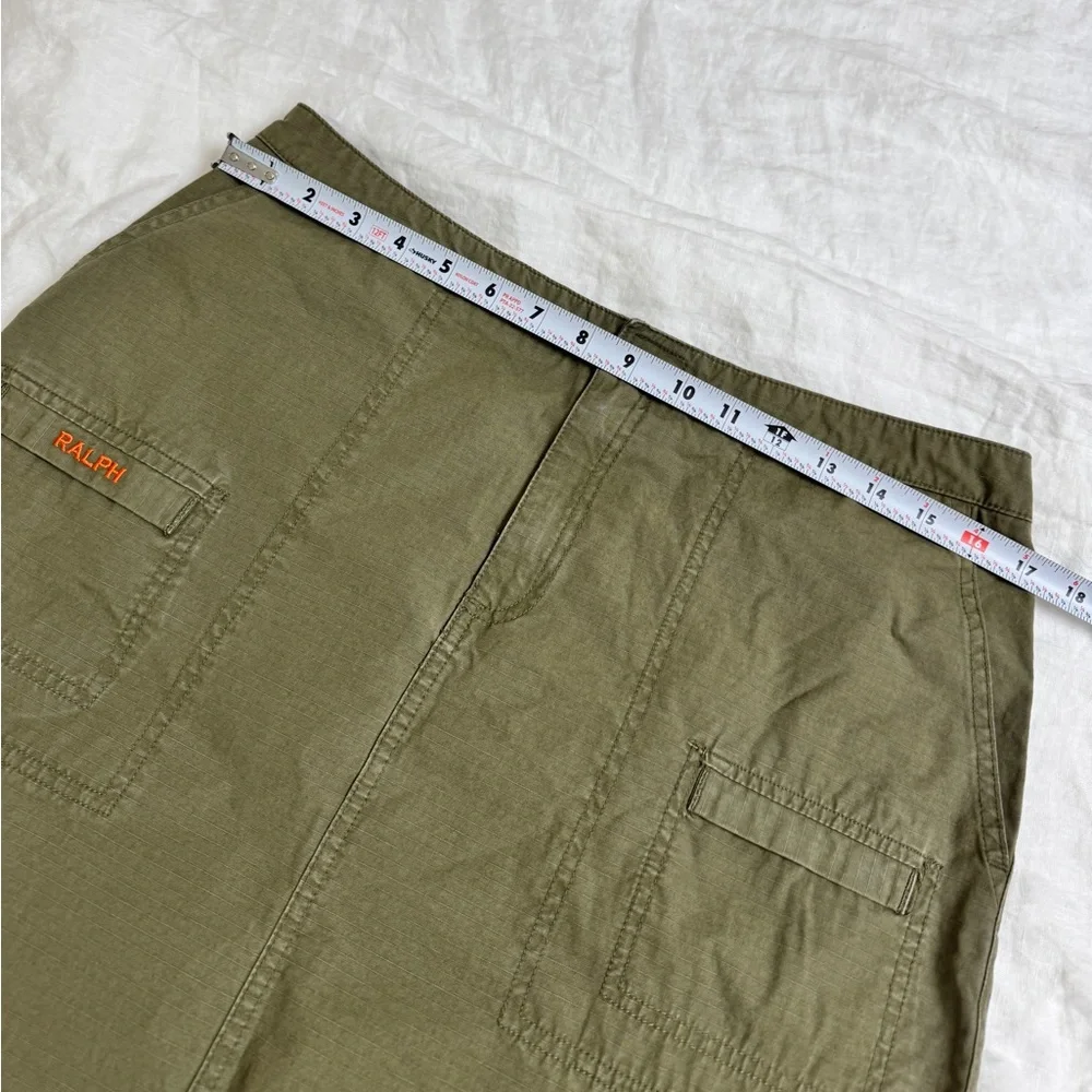 Vintage Rare 90’s Ralph Lauren Maxi Cargo Skirt 100% Cotton Utility Grunge Sz 12